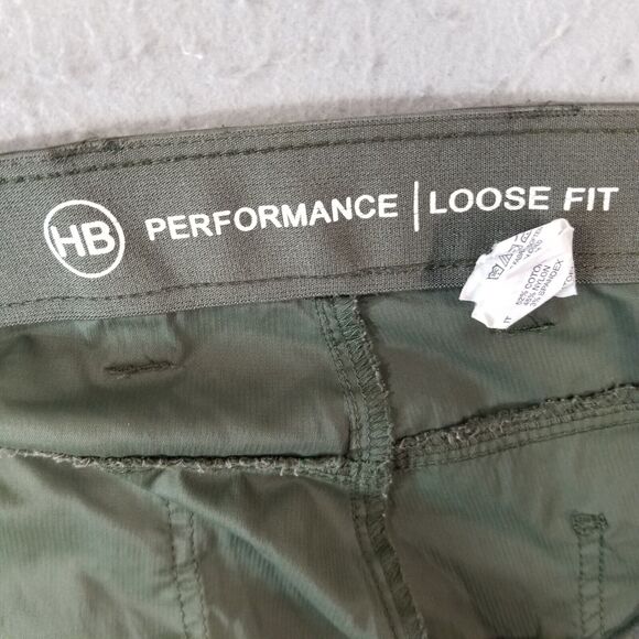 HB performance cargo pants shorts combo convertible men's 44 x 30 khaki green - Picture 12 of 13